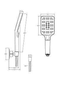Душевой гарнитур Cersanit FERRO 64085 хром купить в интернет-магазине сантехники Sanbest