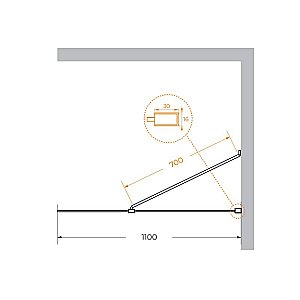 Душевое ограждение Cezares LIBERTA-L-1-TB-110-BR-NERO стекло бронзовое/профиль черный купить в интернет-магазине Sanbest