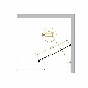 Душевое ограждение Cezares LIBERTA-L-1-TB-110-BR-NERO стекло бронзовое/профиль черный купить в интернет-магазине Sanbest