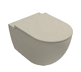 Унитаз подвесной Isvea VEA Rondo 10VA02002SV-2K слоновая кость матовый, безободковый купить в интернет-магазине Sanbest