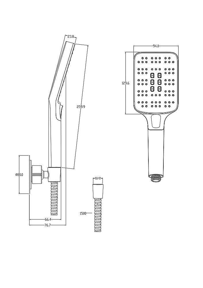 Душевой гарнитур Cersanit FERRO 64085 хром купить в интернет-магазине сантехники Sanbest