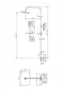 Душевая система BelBagno ACQUA DOCM-CRM хром купить в интернет-магазине сантехники Sanbest