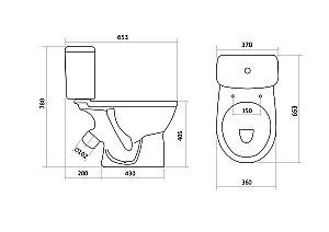 Унитаз-компакт Santek Бореаль 1WH302143 с бачком, с крышкой купить в интернет-магазине Sanbest