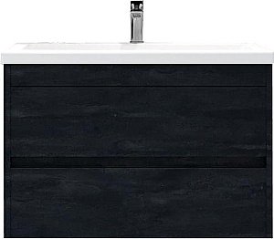 Тумба с раковиной Art&Max Family-M 75 подвесная, угольный камень для ванной в интернет-магазине Sanbest