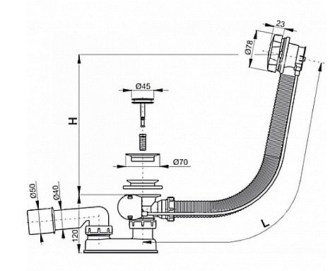 Слив-перелив Excellent SP.V-60 BR купить в интернет-магазине сантехники Sanbest