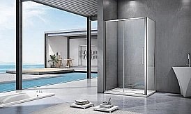 Душевой уголок Good Door Idea WTW+SP 120х90 стекло прозрачное/профиль хром купить в интернет-магазине Sanbest