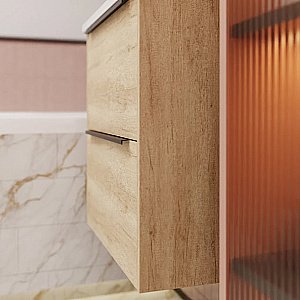 Тумба с раковиной La Fenice Tesoro 60 FNC-01-TES-DNN-60-2 небраска натуральный для ванной в интернет-магазине Sanbest