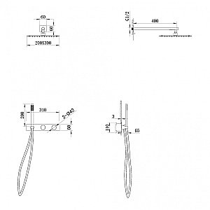 Душевая система Abber Rund AF8718G золото матовое купить в интернет-магазине сантехники Sanbest