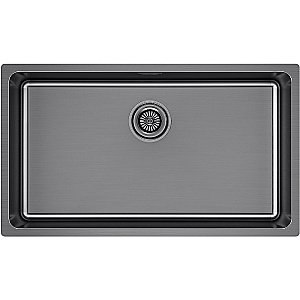 Кухонная мойка Paulmark Yuni 76 YU76-GM вороненая сталь купить в интернет-магазине сантехники Sanbest