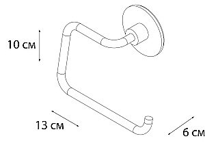 Держатель туалетной бумаги FIXSEN ROUND FX-92110B купить в интернет-магазине сантехники Sanbest