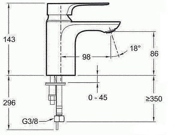 Cмеситель для раковины Jacob Delafon ALEO+ E72313-CP купить в интернет-магазине сантехники Sanbest