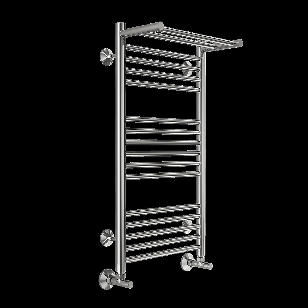 Полотенцесушитель водяной с полочкой Terminus Аврора П16 400х800 купить в интернет-магазине сантехники Sanbest