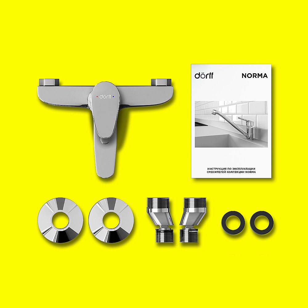 Смеситель для ванны Dorff Norma D1010000 хром купить в интернет-магазине сантехники Sanbest