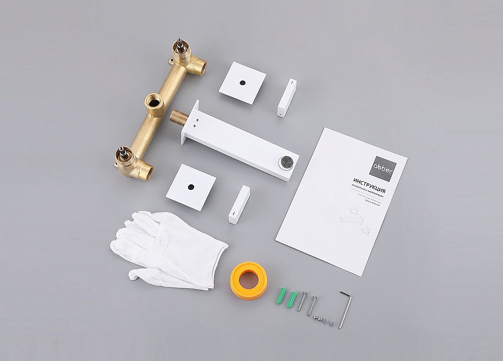 Смеситель для раковины ABBER Daheim AF82122W белый матовый купить в интернет-магазине сантехники Sanbest