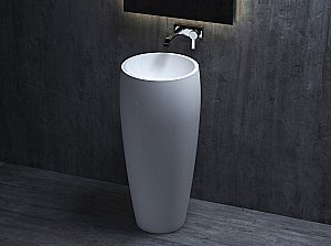 Раковина напольная Salini Armonia 03 130113SM 47 из искусственного камня S-Stone, белая матовая купить в интернет-магазине Sanbest