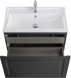 Тумба с раковиной Cezares Giubileo-N 80 GIUBILEO-N-80-1C-SO-TIT-P титан для ванной в интернет-магазине Sanbest