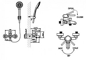 Смеситель для ванны Bravat SLIM F6332366CP-01-RUS купить в интернет-магазине сантехники Sanbest