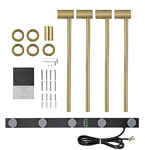 Полотенцесушитель электрический встраиваемый WONZON & WOGHAND HAMBURG, Брашированное золото (WW-AL314-BG) купить в интернет-магазине сантехники Sanbest