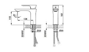 Смеситель для раковины Creavit Pure PR1500 хром купить в интернет-магазине сантехники Sanbest
