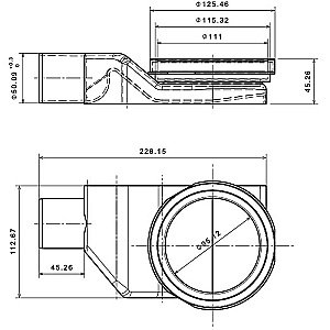 Душевой трап Pestan Confluo Premium Line White Glass Gold 950 купить в интернет-магазине Sanbest