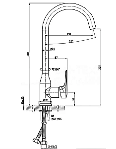 Смеситель для кухни BRAVAT Arden F7351385CP-RUS купить в интернет-магазине сантехники Sanbest