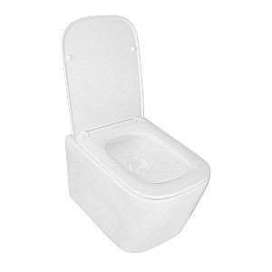 Унитаз подвесной Loranto Delphi AZ-91343 безободковый, смыв торнадо,с сиденьем микролифт, белый купить в интернет-магазине Sanbest