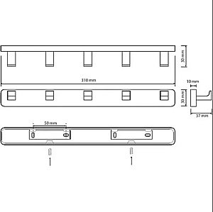 Крючок Bemeta Via 135006252 хром купить в интернет-магазине сантехники Sanbest