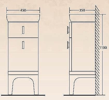 Шкаф BelBagno Prado 1100 черный глянцевый для ванной в интернет-магазине сантехники Sanbest