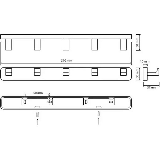 Крючок Bemeta Via 135006252 хром купить в интернет-магазине сантехники Sanbest