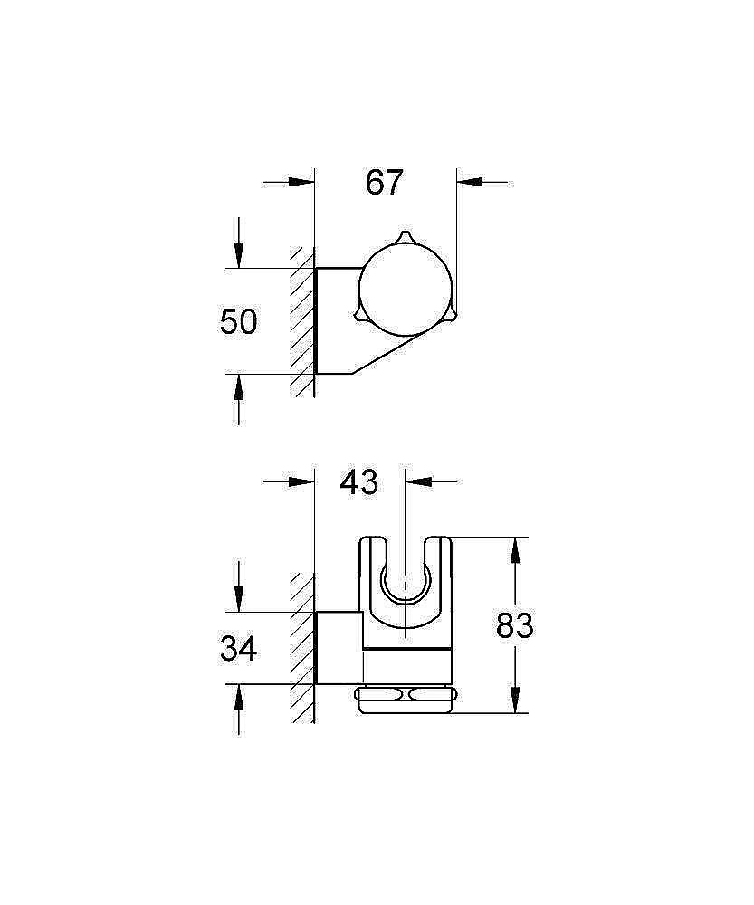 Держатель ручного душа Grohe Relexa 28623000 купить в интернет-магазине сантехники Sanbest