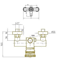 Душевая система Bronze de Luxe Windsor 10118/1F купить в интернет-магазине сантехники Sanbest