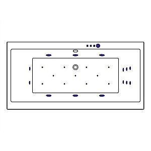 Ванна акриловая EXCELLENT Pryzmat Slim ULTRA WAEX.PRY18S.ULTRA.BR 180x80 белая с гидромассажем купить в интернет-магазине Sanbest