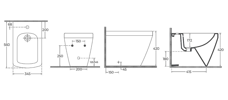 Биде напольное ISVEA PRISSIMO 10PO42001 белый купить в интернет-магазине Sanbest