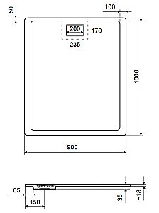 Душевой поддон Excellent Lavano 100x90 черный купить в интернет-магазине Sanbest