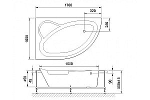 Акриловая ванна Royal Bath Alpine Standart RB819102ST 170x100 белая с гидромассажем купить в интернет-магазине Sanbest