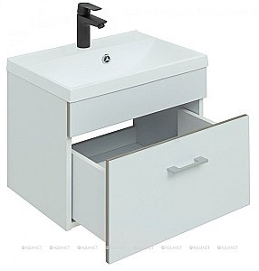 Тумба с раковиной Aquanet Верона 272425 50 белый матовый для ванной в интернет-магазине Sanbest