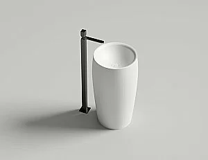 Раковина напольная Salini ALDA 03 130311G 47 из искусственного камня S-Sense, белая глянцевая купить в интернет-магазине Sanbest