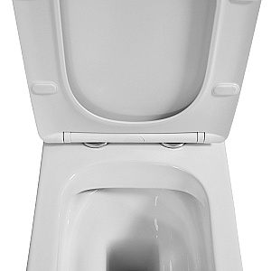 Унитаз напольный Azario Indor AZ-T004B-R белый, безободковый, с бачком, с крышкой микролифт купить в интернет-магазине Sanbest