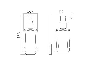 Дозатор мыла WONZON & WOGHAND STILL, Хром (WW-6633) купить в интернет-магазине сантехники Sanbest