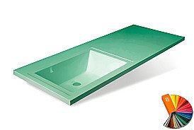 Раковина Эстет Даллас 130 любой цвет под заказ, левая купить в интернет-магазине сантехники Sanbest