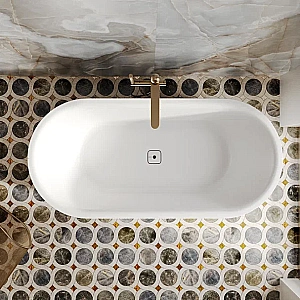 Ванна Salini PERLA S-stone 1049201M 170x80 белая купить в интернет-магазине Sanbest