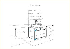 Тумба с раковиной Акватон Лофт Урбан 80 графит\орегон для ванной в интернет-магазине Sanbest