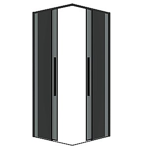 Душевой уголок Grossman Galaxy 300.K33.01.9090.21.10 90x90 стекло тонированное/профиль черный матовый купить в интернет-магазине Sanbest