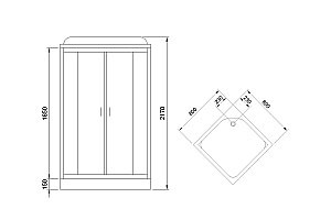 Душевая кабина Royal Bath RB80HP7-WC 80x80 профиль белый/стекло матовое купить в интернет-магазине Sanbest