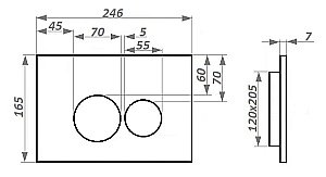 Кнопка для инсталляции CeruttiSpa CR04RG розовое золото купить в интернет-магазине сантехники Sanbest