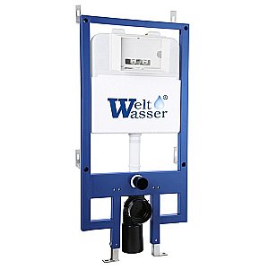 Унитаз с инсталляцией WeltWasser BAMBERG 545+SALZBACH 041 MT-GR+BAMBERG BL серый матовый/кнопка черная, безободковый, с крышкой микролифт, слив торнадо купить в интернет-магазине Sanbest