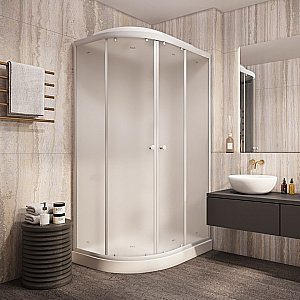 Душевая кабина Parly Effect EF1231R, ABS-пластик, серая, 120x80 см, правая купить в интернет-магазине Sanbest