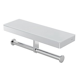 Полка с двойным держателем для туалетной бумаги Black&White Gravity GA-9622C купить в интернет-магазине сантехники Sanbest