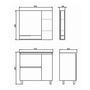 Тумба с раковиной Comforty Верона 00-00001972 90 дуб белый для ванной в интернет-магазине Sanbest
