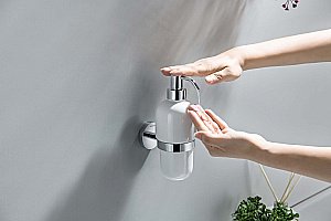 Диспенсер Aquatek Бетта AQ4605CR керамика/хром купить в интернет-магазине сантехники Sanbest
